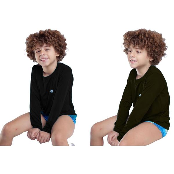 Imagem de Kit 4 Blusa Infantil Térmica Uv50+ Proteção Solar Menino