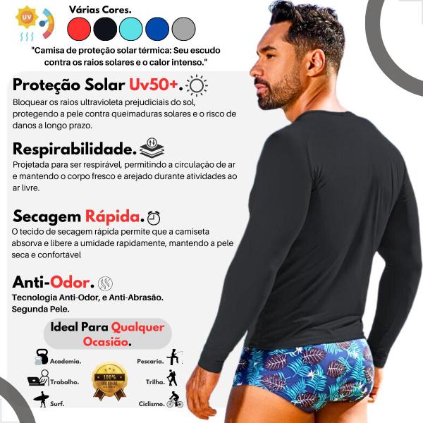 Kit 4 Blusas Manga Comprida Térmica Masculina Tecido Gelado Frio e Calor Fator Uv 50+ Compressão Slim Marca Original - SIGMA Imagem de Kit 4 Blusas Manga Comprida Térmica Masculina Tecido Gelado Frio e Calor Fator Uv 50+ Compressão Slim Marca Original