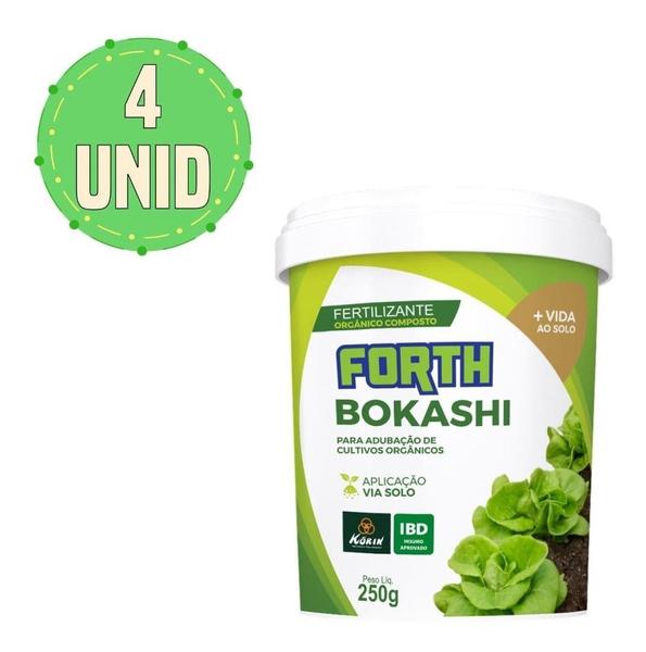 Imagem de KIT 4 Bokashi Adubo Fertilizante Forth 250g Cultivo Orgânico