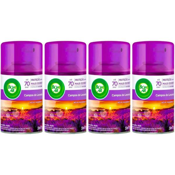 Imagem de Kit 4 Bom Ar Automático Freshmatic Lavanda Refil 250ml