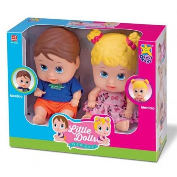 Imagem de Kit 4 Bonecas Bebê Little Dolls - Gangorra Gêmeos -Divertoys