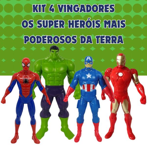 Kit 4 Boneco Heróis Marvel Vingadores Para Colecionadores Original ALL Seasons Imagem de Kit 4 Boneco Heróis Marvel Vingadores Para Colecionadores Original ALL Seasons