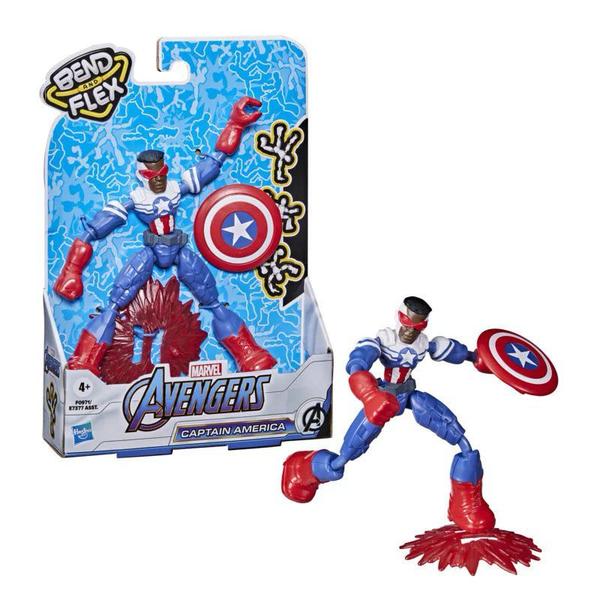 Imagem de Kit 4 Bonecos Avengers Vingadores Marvel Bend and Flex Hasbro