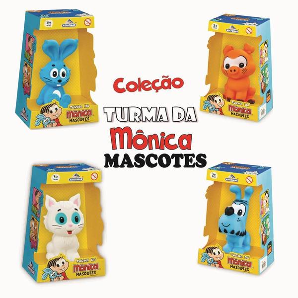 Kit 4 Bonecos Mascotes Turma Da Monica baby Sansão Mingau Bidu