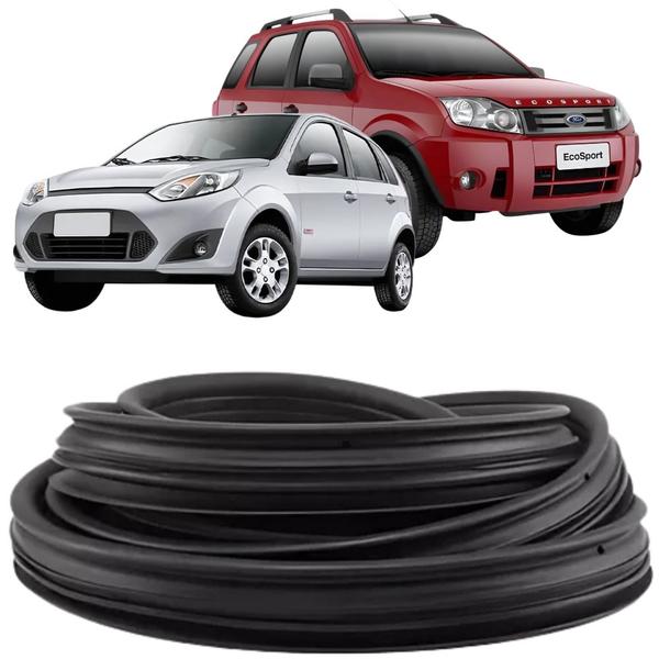 Imagem de Kit 4 Borrachas Portas Fiesta Ecosport 2002 03 04 05 06 07 08 09 10 11 12 2013