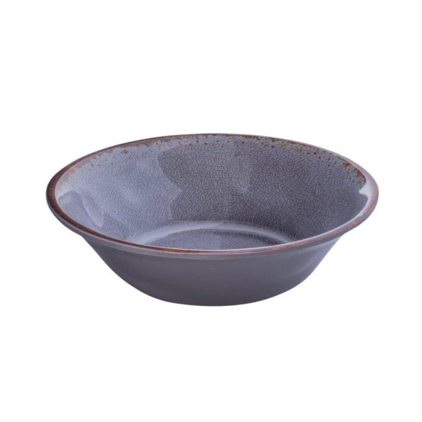 Imagem de Kit 4 Bowl Melamina Ultra Resistente Não Quebra Não Corta Bebes Crianças Modelo Turkuaz Cinza 19cm Piscina Petiscos