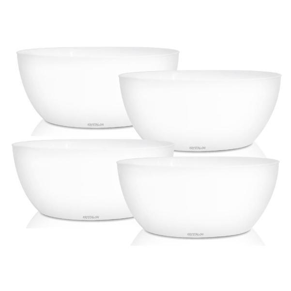 Imagem de Kit 4 Bowls 700Ml Branco - Polipropileno