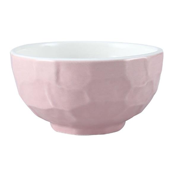 Imagem de Kit 4 Bowls Porcelana Rosa Para Cozinha 250 Ml