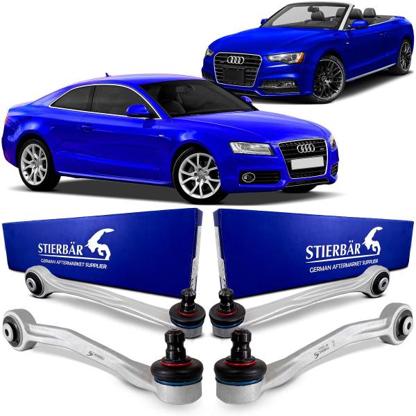 Imagem de Kit 4 Braço Controle Barra Oscilante Superior Suspensão Dianteira Audi A5 2008 2009 2010 2011 2012 2013 2014 2015 2016