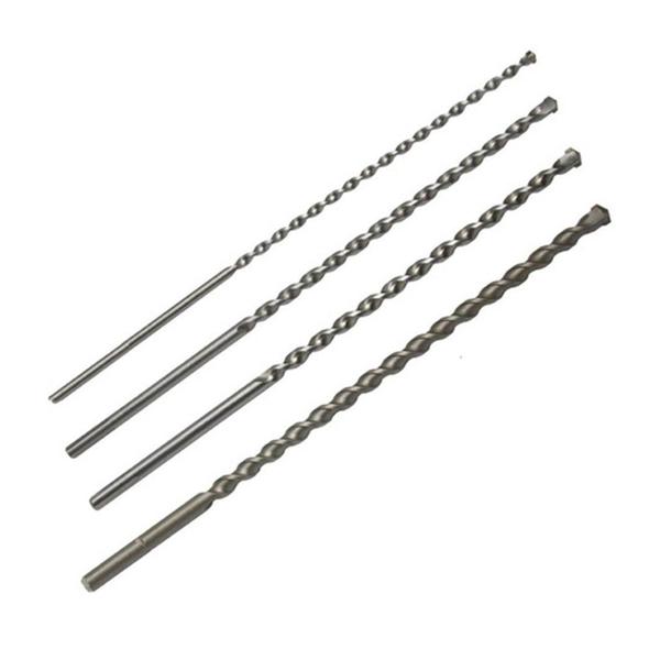 Imagem de kit 4 Broca Longa Fura Parede Concreto 30cm Fertak 6 8 10 12mm