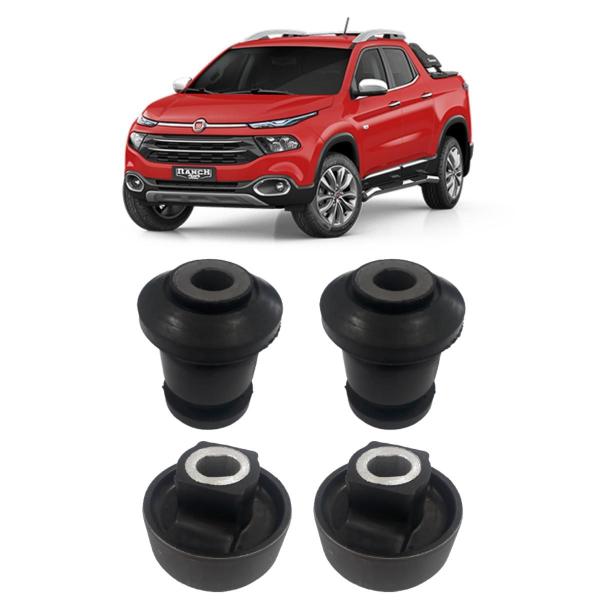 Imagem de Kit 4 Bucha Bandeja Balança Dianteira Fiat Toro 2016/...