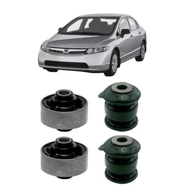 Imagem de Kit 4 Bucha Bandeja Balança Dianteira Honda New Civic 07/12