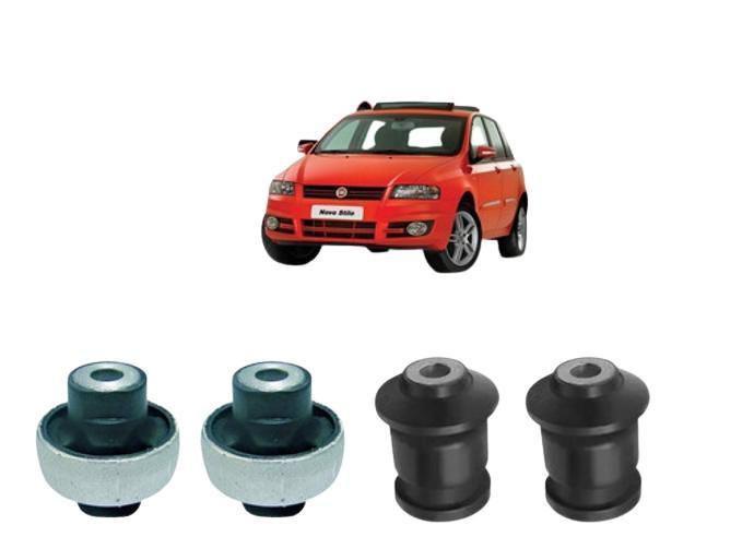 Imagem de Kit 4 Bucha Bandeja Dianteira Fiat Stilo 2002 2003 2004 2005