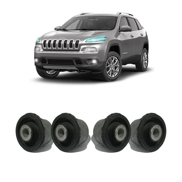 Imagem de Kit 4 Bucha Borracha Leque Dianteiro Jeep Cherokee 2014 2015