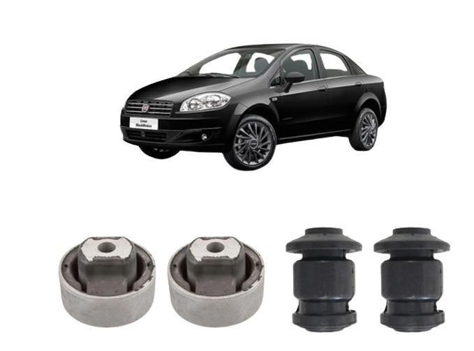 Imagem de Kit 4 Bucha Da Bandeja Dianteira Fiat Linea 2008 2009 2010