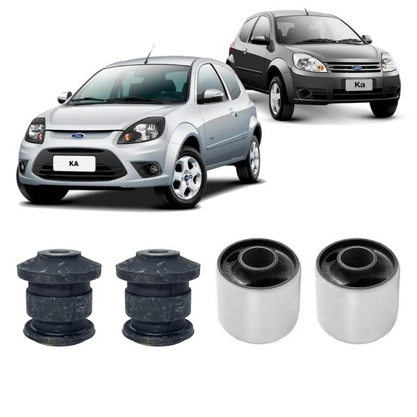 Imagem de Kit 4 Bucha Da Bandeja Dianteira Ford Ka 2010 2011 2012 2013