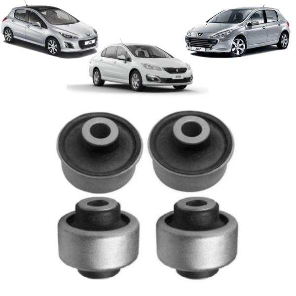 Imagem de Kit 4 Buchas Bandeja Balança Dianteira Peugeot 307 308 408