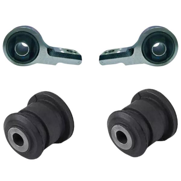 Imagem de Kit 4 buchas bandeja com suporte suspensao dianteira fiesta 2002 2003 2004 2005 2006 2007 2008 ecosport 2003 a 2008 ford ka 2008 2009 2010