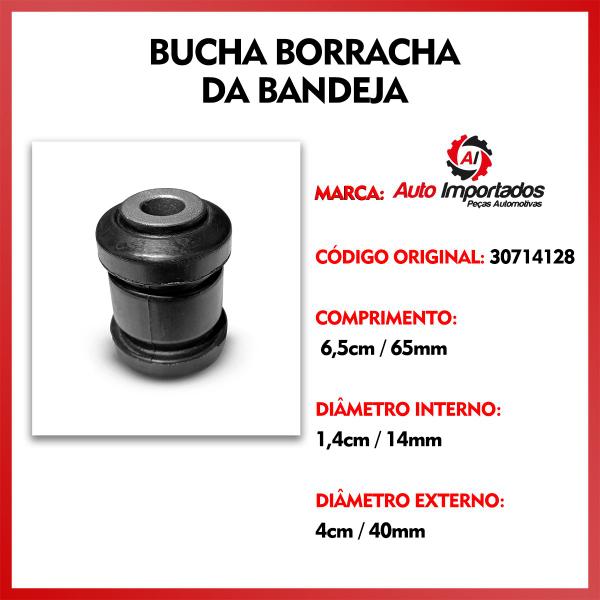 Imagem de Kit 4 Buchas Mancal Maior Menor Bandeja Leque Suspensão Dianteira Ford Focus Sedan 2008 2009 2010 2011 2012 2013