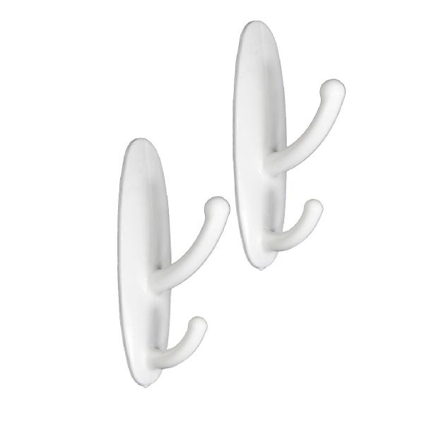 Kit 4 Cabides Gancho Suporte Adesivo Duplo Toalha Banheiro - Saz Imagem de Kit 4 Cabides Gancho Suporte Adesivo Duplo Toalha Banheiro