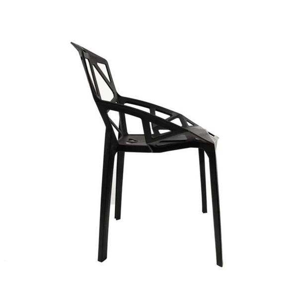 Imagem de Kit 4 Cadeira Design Chair One Penélope Assento Plástico Preto