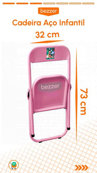 Kit 4 Cadeira Infantil Dobrável Em Aço Resistente Até 40 Kg Ideal P/ Crianças Cores Estampas Divertidas Não Risca Chão - Utilaço Imagem de Kit 4 Cadeira Infantil Dobrável Em Aço Resistente Até 40 Kg Ideal P/ Crianças Cores Estampas Divertidas Não Risca Chão