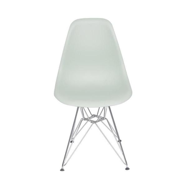 Imagem de Kit 4 Cadeiras Boxbit Dkr Eames Base Cromada Verde Claro