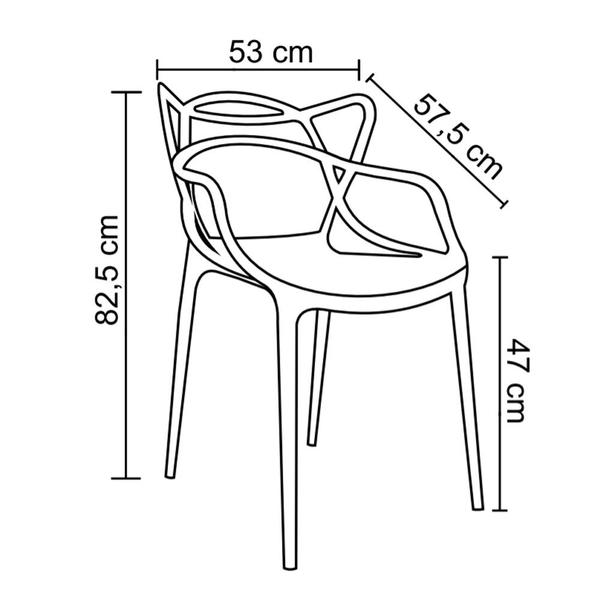 Imagem de Kit 4 Cadeiras Decorativas Sala e Cozinha Feliti (PP) Vermelha G56 - Gran Belo