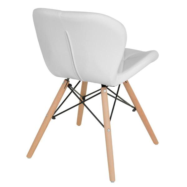 Imagem de Kit 4 cadeiras estofadas Charles Eames Eiffel Slim Wood confort