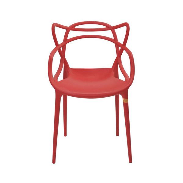 Imagem de Kit 4 Cadeiras Jantar Allegra Vermelho Polipropileno Rivatti