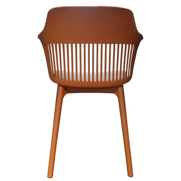 Imagem de Kit 4 Cadeiras Montreal Marcela Fratini Almofada em PU Estrutura em Polipropileno Marrom Capuccino