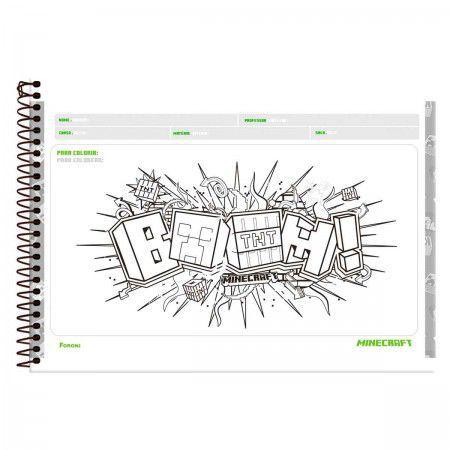 Imagem de Kit 4 Caderno Brochurão Minecraft + Caderno Desenho - Foroni