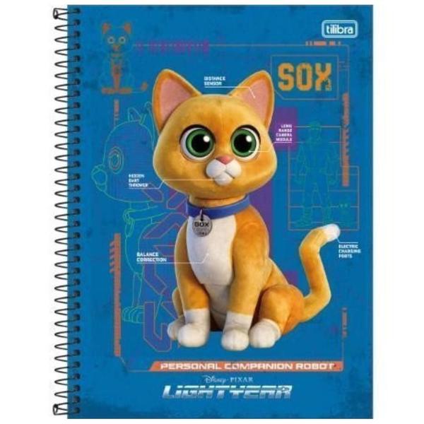 Imagem de Kit 4 Caderno Escolar Universitário Espiral 80fls Lightyear