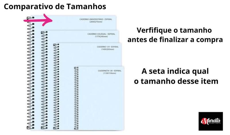 Imagem de Kit 4 cadernos Espiral Capa Dura Universitário D+ Fem. 1 Matéria 96 folhas cada - Tilibra