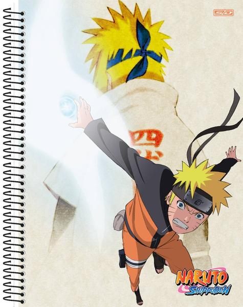 Imagem de Kit 4 Cadernos Naruto Shippuden Espiral 1 Matéria Escolar