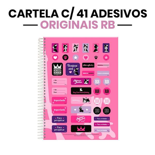 Imagem de Kit 4 Cadernos Rebecca Bonbon Original Capa Dura Oficial Lançamento Escolar Universitário