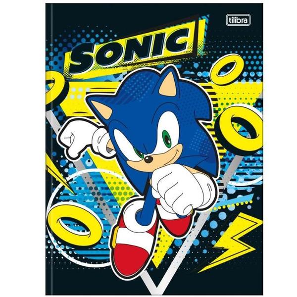 Imagem de Kit 4 Cadernos Sonic Brochura Capa Dura Tilibra Com Pauta