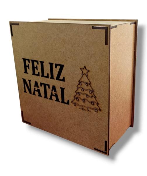 Imagem de Kit 4 Caixa de MDF de Natal com Tampa Removível