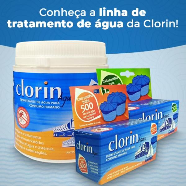 Imagem de Kit 4 Caixas Clorin 24 Pastilhas cada P/ Tratamento de Agua