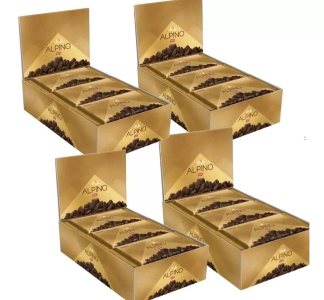 Kit 4 Caixas De Chocolate Alpino Ao Leite C/22un 25g- Nestlé Imagem de Kit 4 Caixas De Chocolate Alpino Ao Leite C/22un 25g- Nestlé