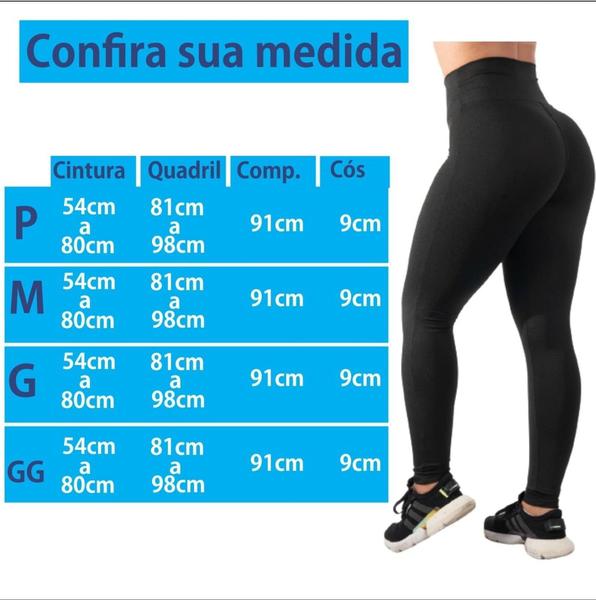 Imagem de Kit 4 Calças Legging Fitness Cintura Alta Academia Levanta Bumbum Esporte Ginástica