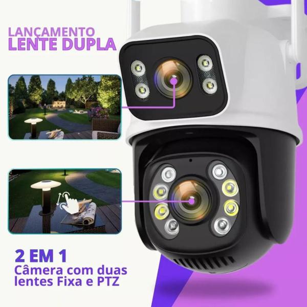 Imagem de Kit 4 Cameras De Seguraça Exterma Wife Smart Ip Lente Dupla 360 Full Hd Vigilancia Comercial Residencial