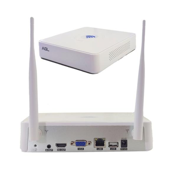 Imagem de Kit 4 câmeras de segurança IP Wi-Fi Sem Fio + NVR + Hd 500GB