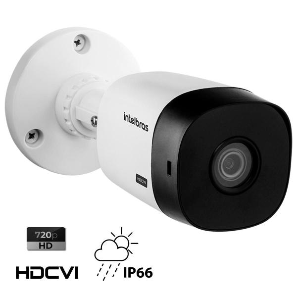 Imagem de Kit 4 Câmeras Intelbras VHL 1120 B HD 720p HDCVI Infra 20m IP66 + DVR Intelbras MHDX 1204 4 Canais