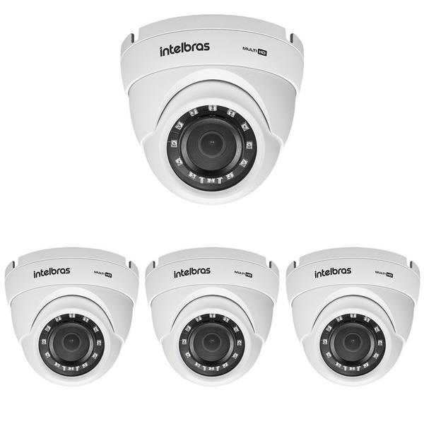 Imagem de Kit 4 Câmeras Multi HD 2 Megapixels Com Entrada Para Microfone 20m VHD 3220 D A G6 - Intelbras