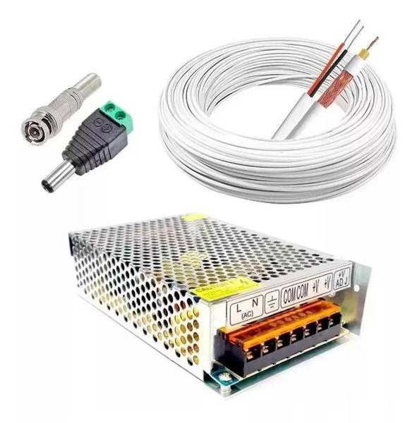 Kit 4 Câmeras Segurança Infra vermelho Residencial Alta Resolução Dvr Full Hd 4 Ch - Monitore via App Imagem de Kit 4 Câmeras Segurança Infra vermelho Residencial Alta Resolução Dvr Full Hd 4 Ch