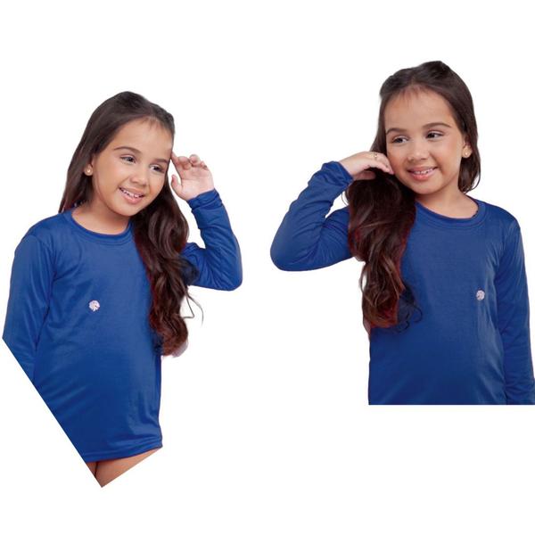 Imagem de Kit 4 Camisa Infantil Térmica Uv50+ Menina Proteção Solar