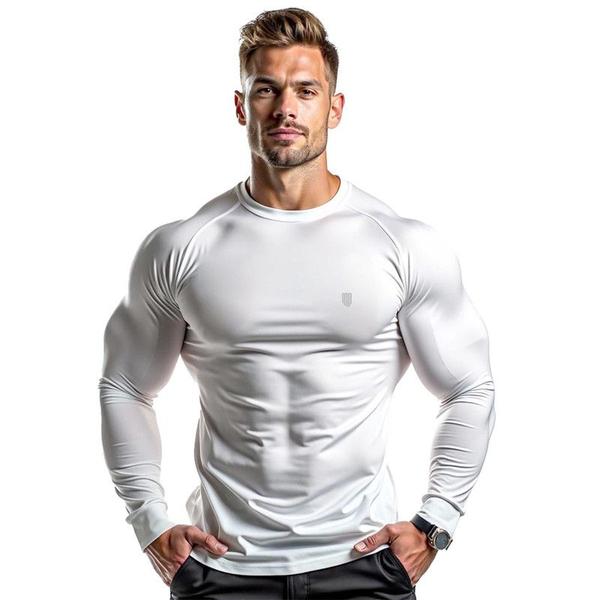 Imagem de Kit 4 Camisa Térmica Masculina UV Segunda Pele Protação Solar 50+ Manga Longa Dry Fit 