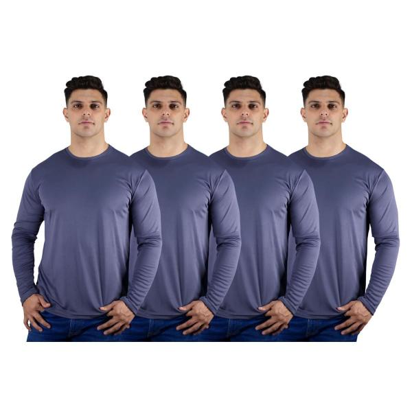 Imagem de Kit 4 Camisas Termica Manga Longa Dry Fit Proteção UV 50 FPS