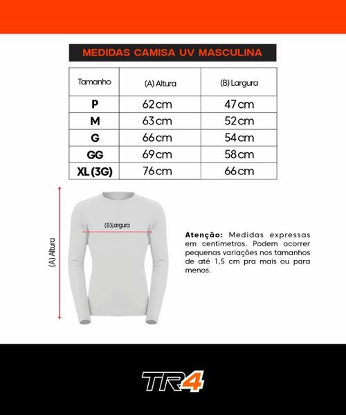 Imagem de Kit 4 Camisas UV Masculinas com Proteção UV 50+ Manga Longa 